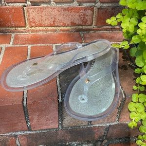 Kate Spade Sandal - Silver Sparkle Jelly - Like New - Size 9